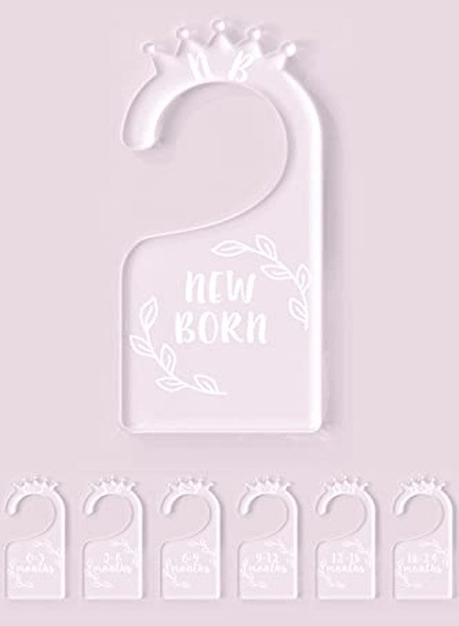 OneDream Baby Closet dividers Hanger separators - Set of 7 Baby Clothes dividers for Closet from Newborn to 24 Months, Acrylic Infant Clothes Divider (Blue) - Image 1
